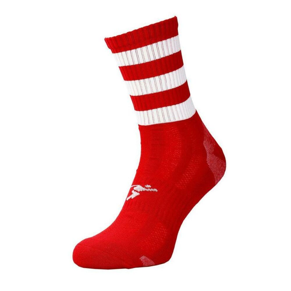 Precision Childrens/Kids Pro Hooped Gaelic Mid Socks / Red/White